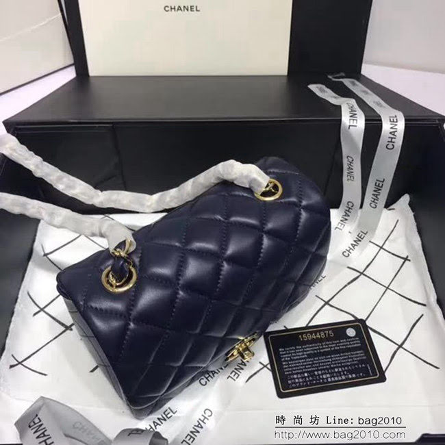 香奈兒CHANEL 升級版A1115進口小羊皮全新經典金銀鏈肩背斜挎包 DSC1173